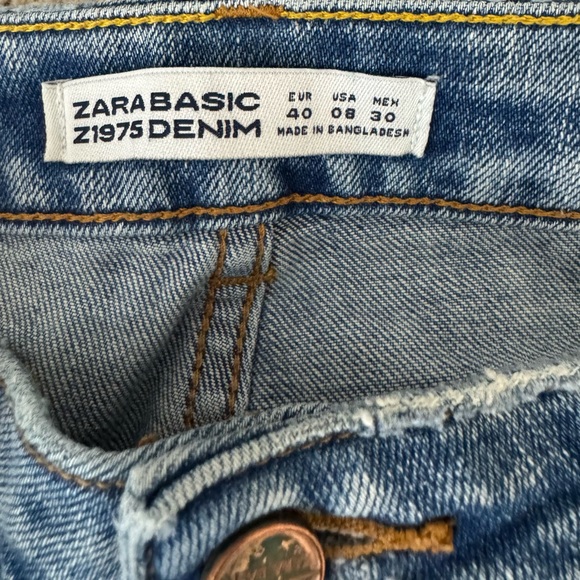 Zara Ripped Distressed Low Rise Blue Jeans XL(12)Size - Picture 3 of 3